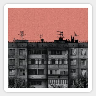 POST-SOVIET PANELKA // Typical russian panel houses Sticker